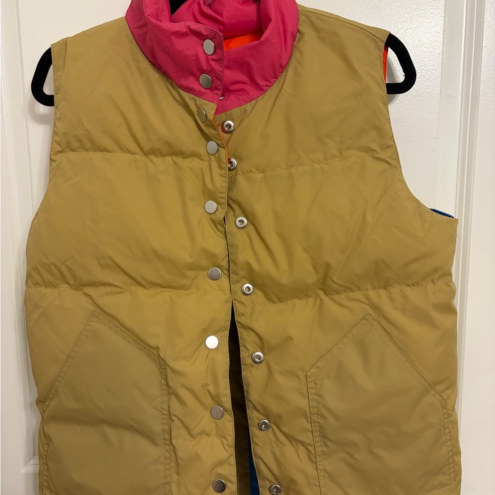 KULE Reversible Colorblock Puffer Vest – Quilted Snap Front - Picture 3 of 5